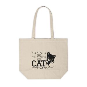 Cat Mom Custom Canvas Tote Bag